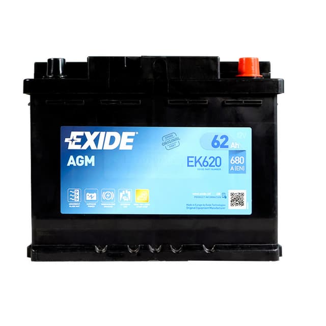 Exide AGM 62Ah 680A 12V R+ (175x190x242)